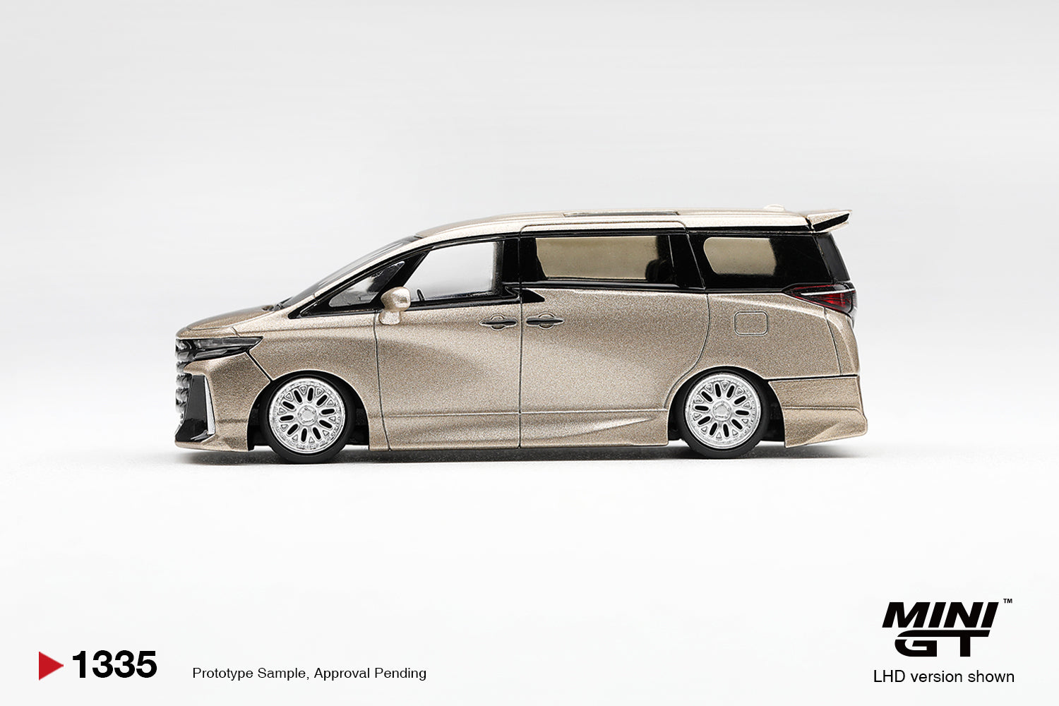 Mini GT Toyota Vellfire 40 KUHL in Gold Metallic.
