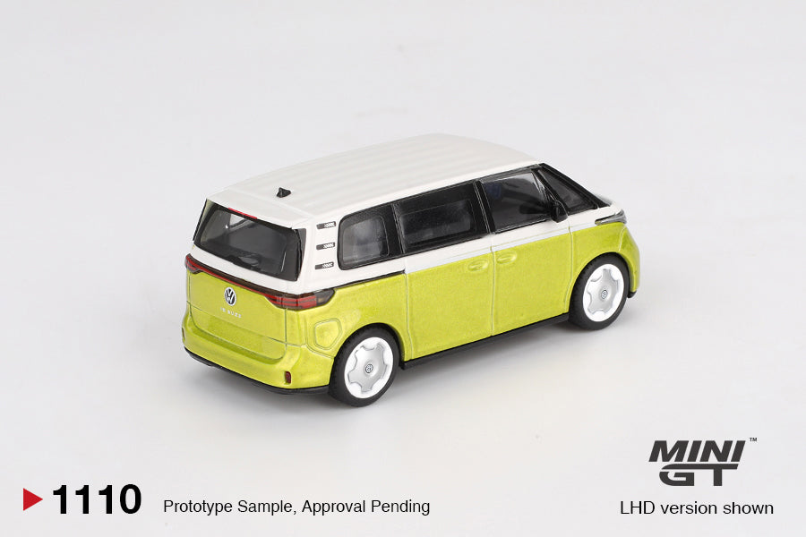 Mini GT Volkswagen ID.Buzz 2023 Candy White Pomelo Yellow 1:64 diecast model. Back