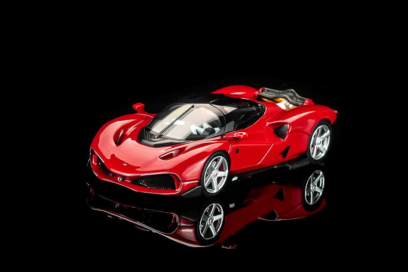 Motorhelix Nilu Hypercar Gilles Red gullwing doors open detailed engine 1:64