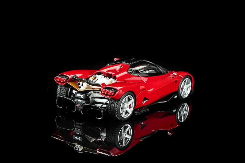 Motorhelix Nilu Hypercar Gilles Red gullwing doors open detailed engine 1:64