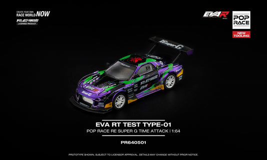POP Race EVA RT TEST TYPE-01 RE Super G Time Attack opening hood 1:64. Front