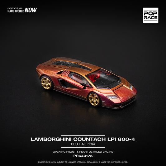 (Pre-Order) POP Race - Lamborghini Countach LPI 800-4 Blu Hal