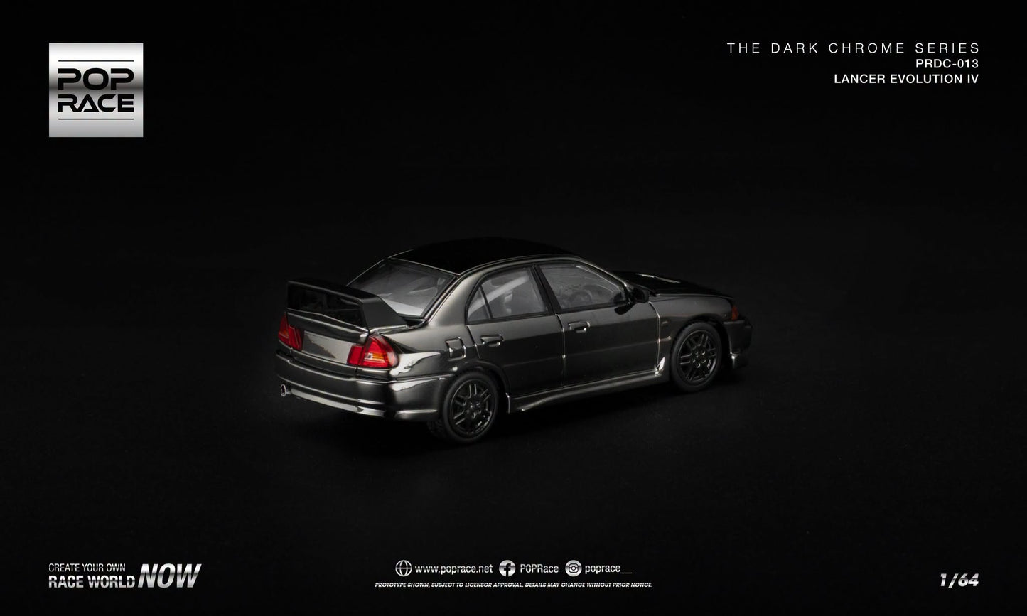 POP RACE Mitsubishi Lancer Evolution IV Dark Chrome Series.