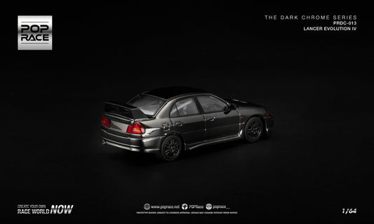 POP RACE Mitsubishi Lancer Evolution IV Dark Chrome Series.