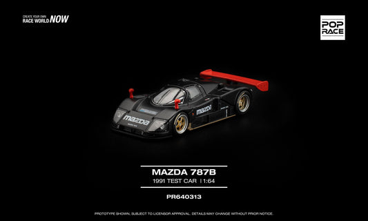 POP Race Mazda 787B 1991 test car matte black removable covers 1:64. Front