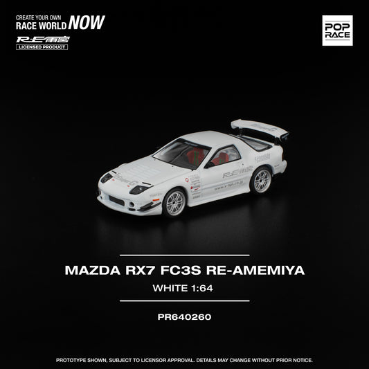 (Pre-Order) POP Race - Mazda RX7 FC3S Re-Amemiya White
