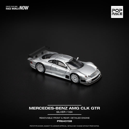 (Pre-Order) POP Race - Mercedes-Benz AMG CLK GTR Silver