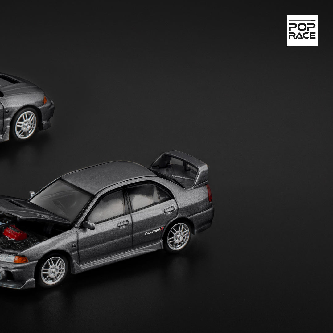 (Pre-Order) POP Race - Mitsubishi Lancer Evolution IV Dark Grey