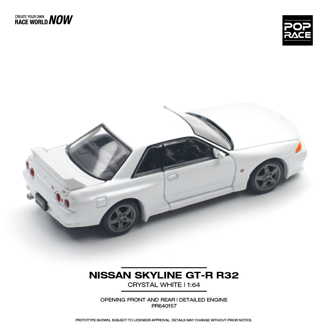 (Pre-Order) POP Race - Nissan Skyline GT-R R32 Crystal White