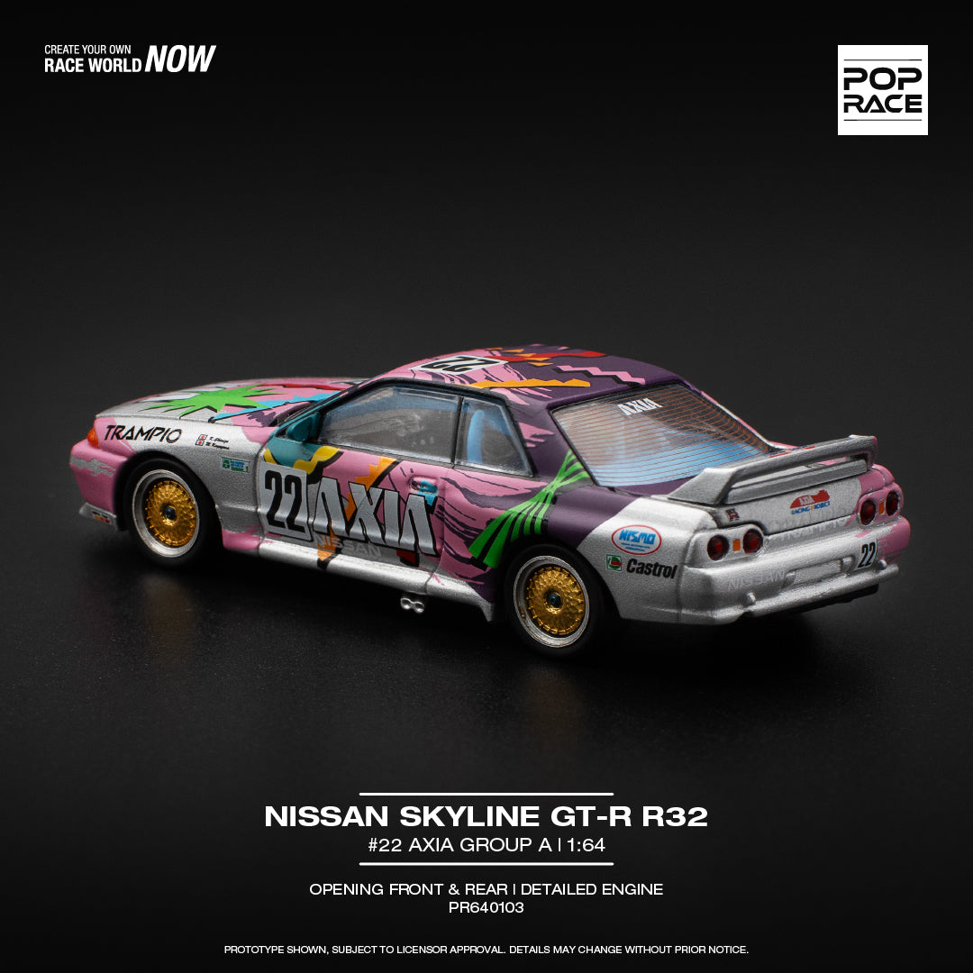 (Pre-Order) POP Race - Nissan Skyline GT-R R32 #22 Axia Group A