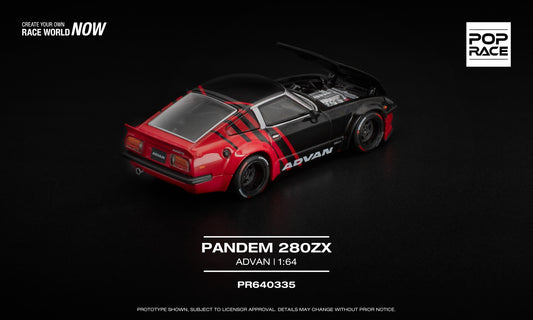 POP Race Pandem Nissan 280ZX Advan widebody 1:64 diecast model. Back