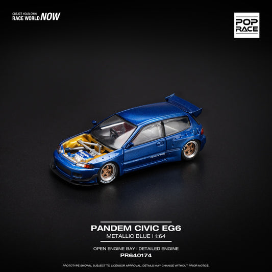 (Pre-Order) POP Race - Pandem Civic EG6 Metallic Blue