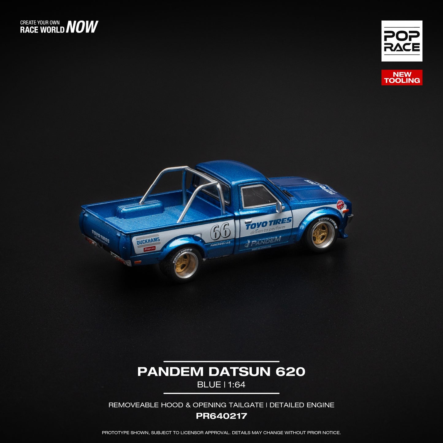 (Pre-Order) POP Race - Pandem Datsun 620 Blue