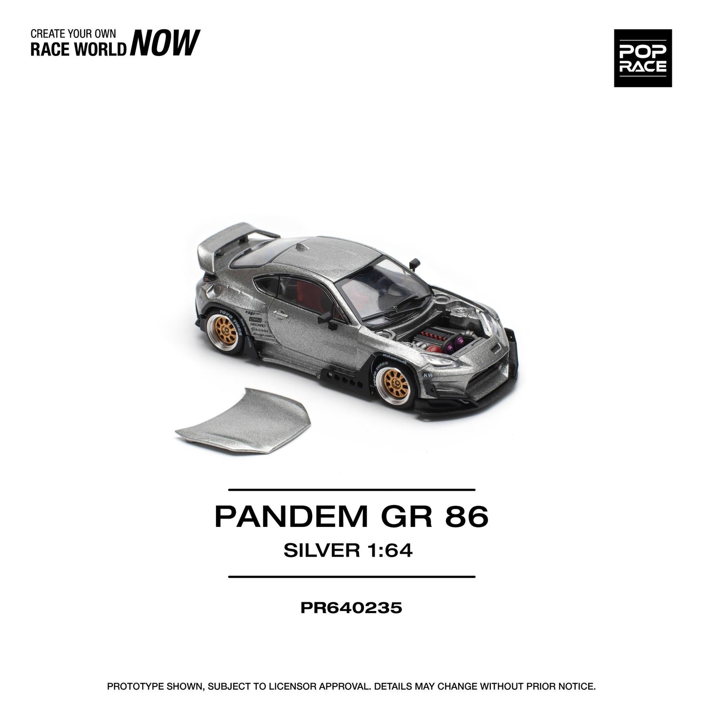 (Pre-Order) POP Race - Pandem GR86, Silver