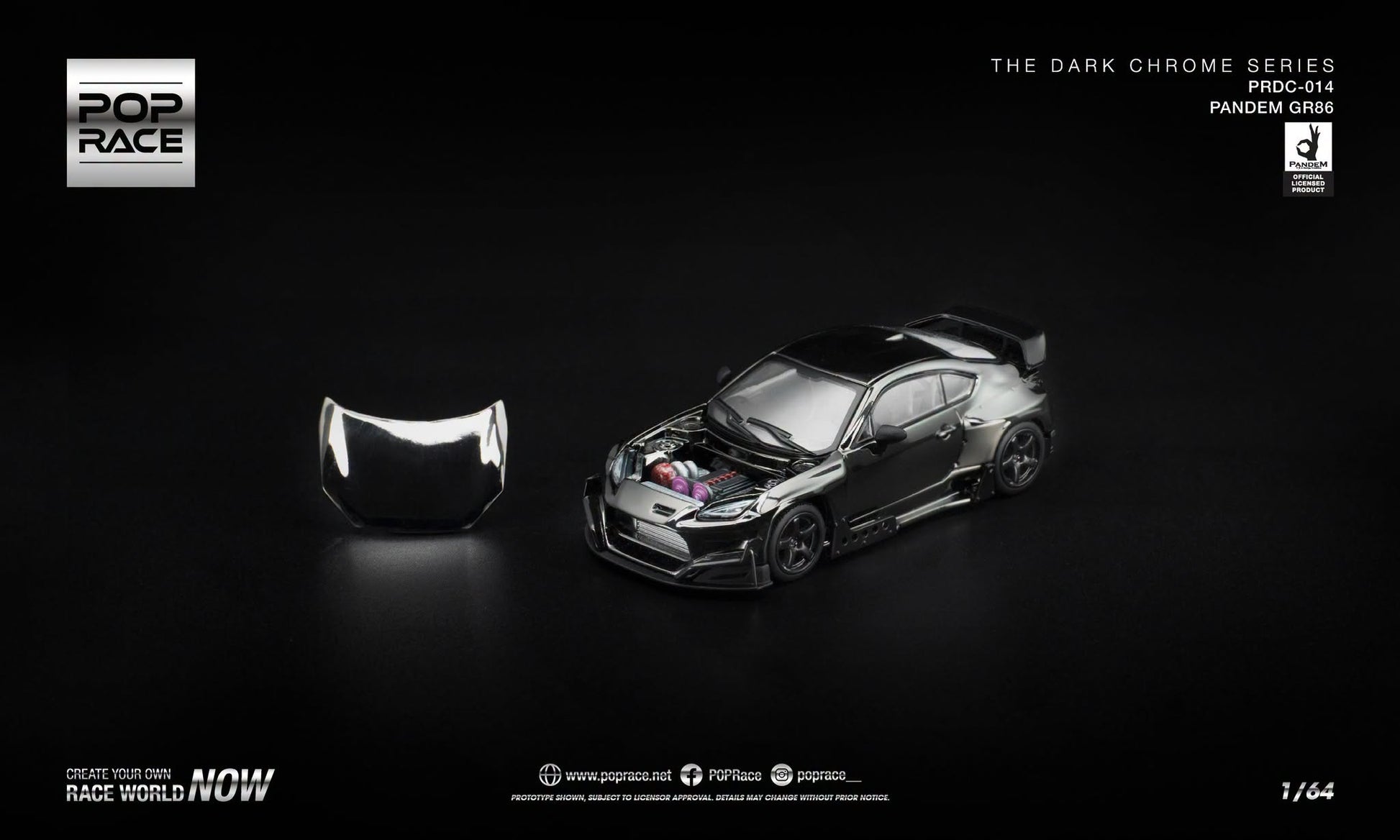 POP RACE Pandem GR86 Dark Chrome Series.