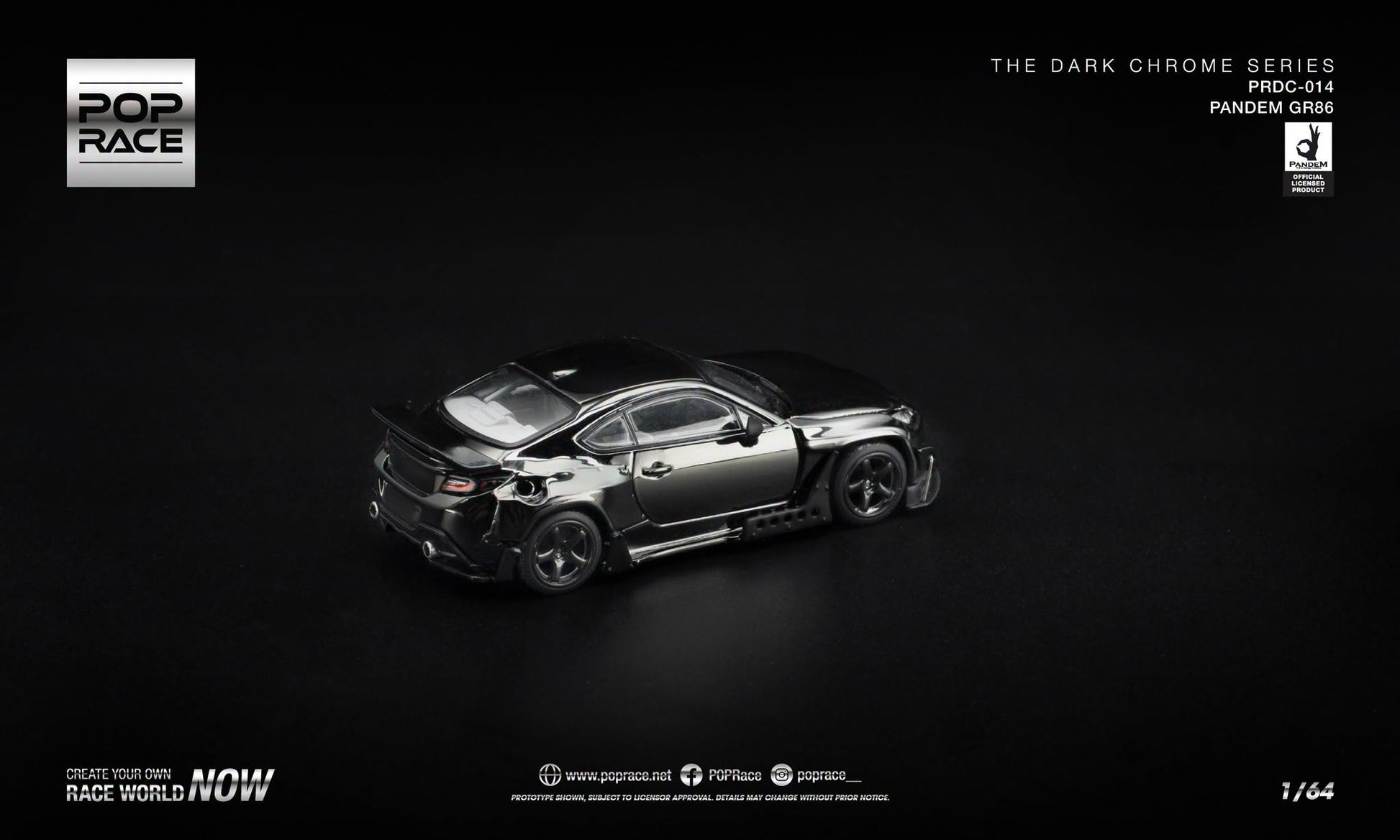 POP RACE Pandem GR86 Dark Chrome Series.