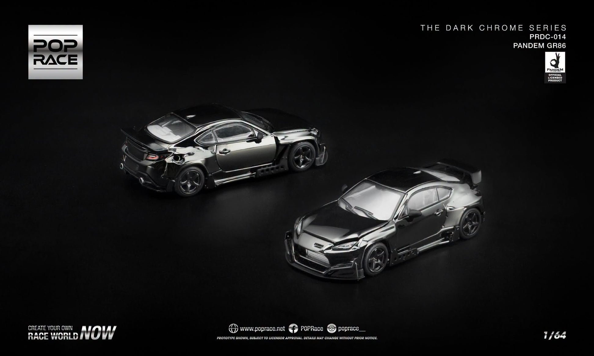 POP RACE Pandem GR86 Dark Chrome Series.