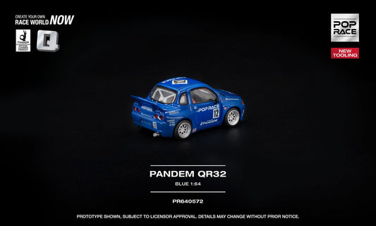 POP Race Pandem Pocket Bunny R32 Blue with POP RACE livery and opening hood.