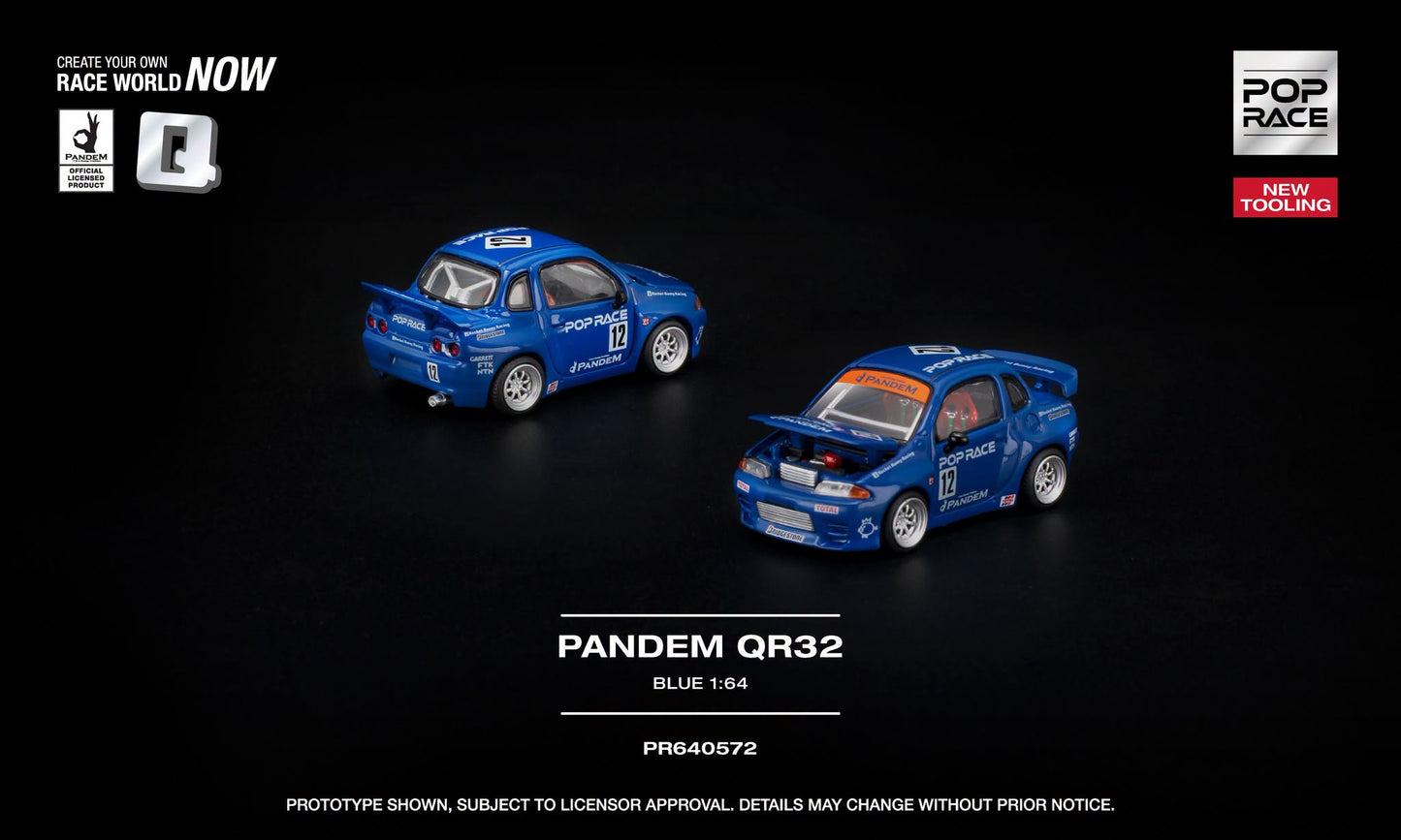 POP Race Pandem Pocket Bunny R32 Blue with POP RACE livery and opening hood.