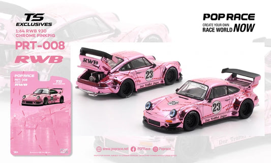 POP Race Porsche RWB 930 Tokyo Station Exclusive in Pink Chrome.