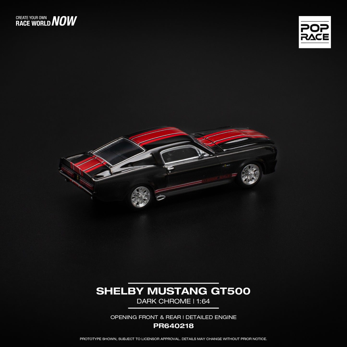 (Pre-Order) POP Race - Shelby Mustang GT500 Dark Chrome