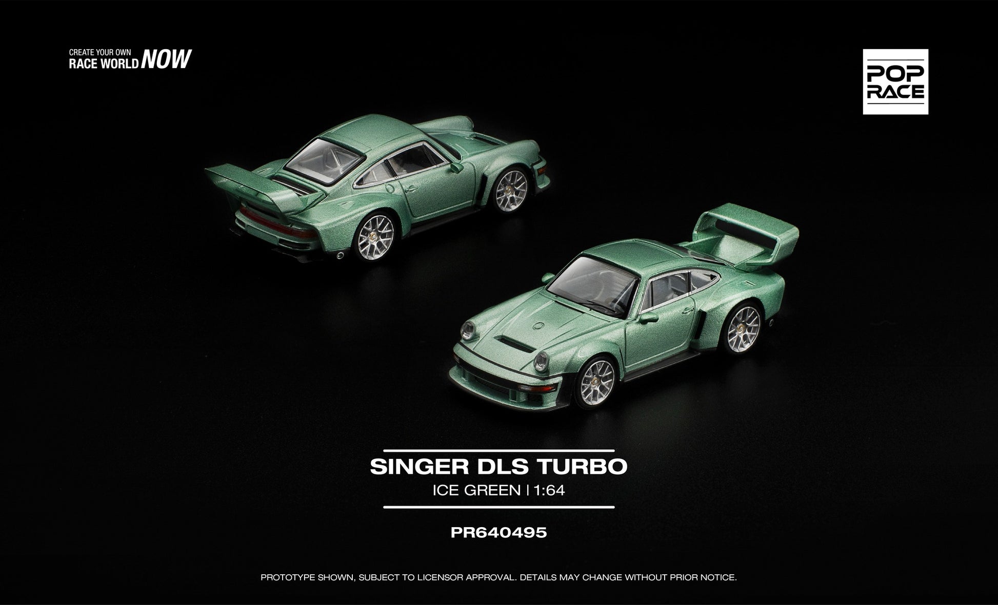POP Race Singer DLS Turbo Ice Green 1:64 diecast car