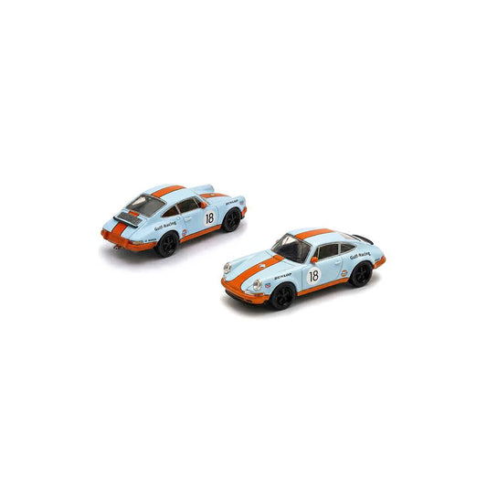 POP RACE Singer Racing #18 in orange and blue Enigma Exclusive edition.