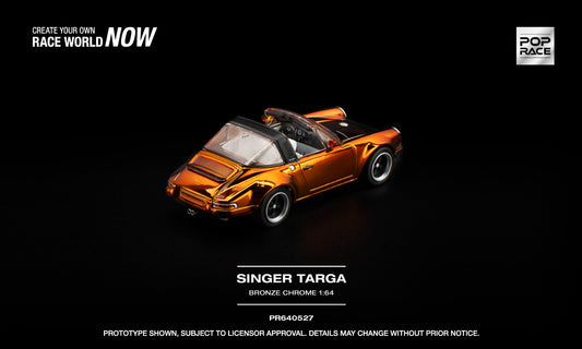 POP Race Singer Targa Bronze Chrome white interior 1:64 diecast. Back