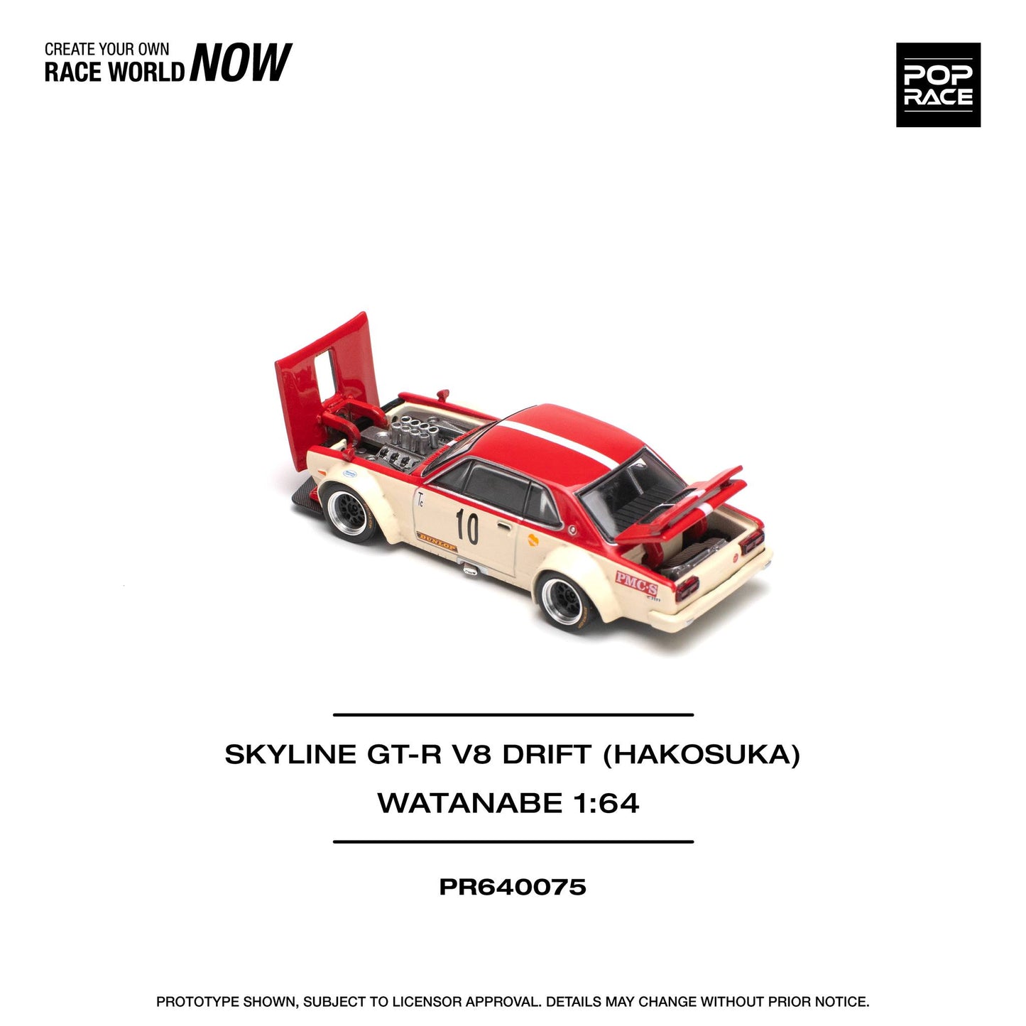 (Pre-Order) POP Race - Skyline GT-R V8 Drift (Hakosuka), Watanabe