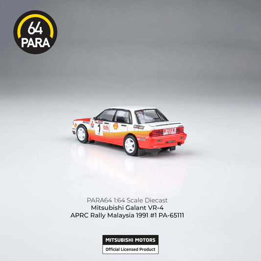 Para64 1:64 Mitsubishi Galant VR-4 APRC Rally Malaysia diecast model car. Back