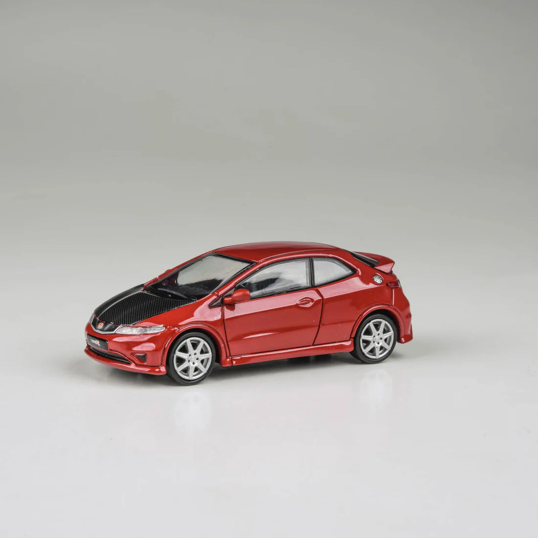 PARA64 1:64 Honda Civic Type R FN2 Euro Milano Red with carbon hood diecast model