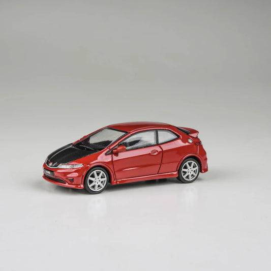 PARA64 1:64 Honda Civic Type R FN2 Euro Milano Red with carbon hood diecast model