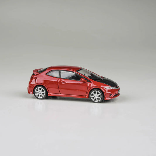 PARA64 1:64 Honda Civic Type R FN2 Euro Milano Red with carbon hood diecast model. Side