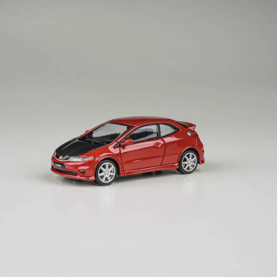 PARA64 1:64 Honda Civic Type R FN2 Euro Milano Red with carbon hood diecast model