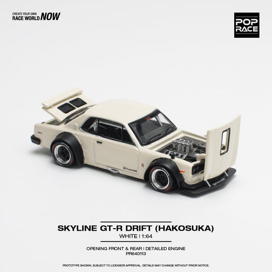 (Pre-Order) POP Race - Skyline GT-R V8 Drift (Hakosuka) White