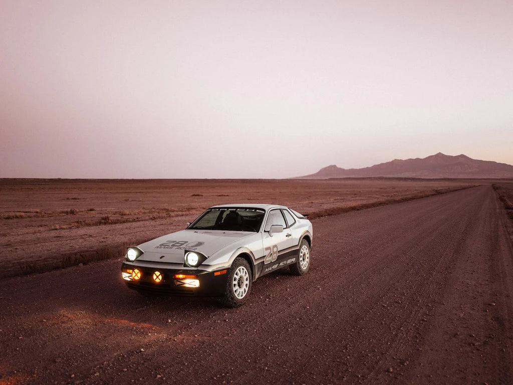 Limited edition Tarmac Works Porsche Mars Rover 944 x GRAMS #28 in grey.