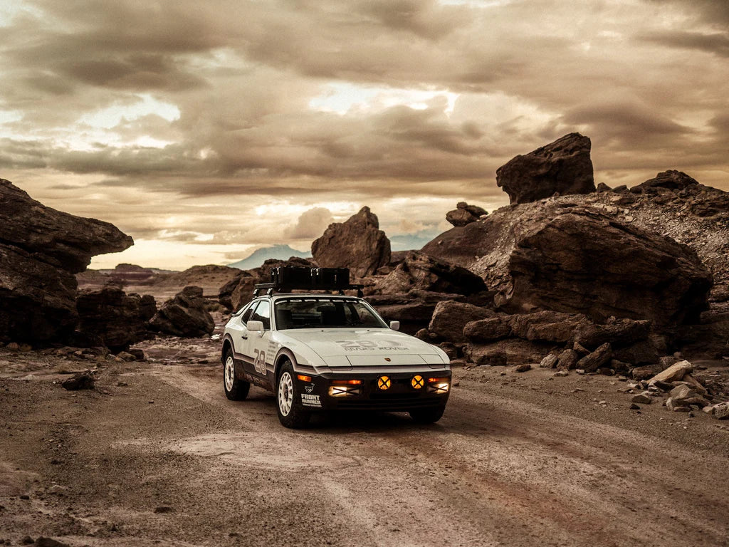 Limited edition Tarmac Works Porsche Mars Rover 944 x GRAMS #28 in grey.