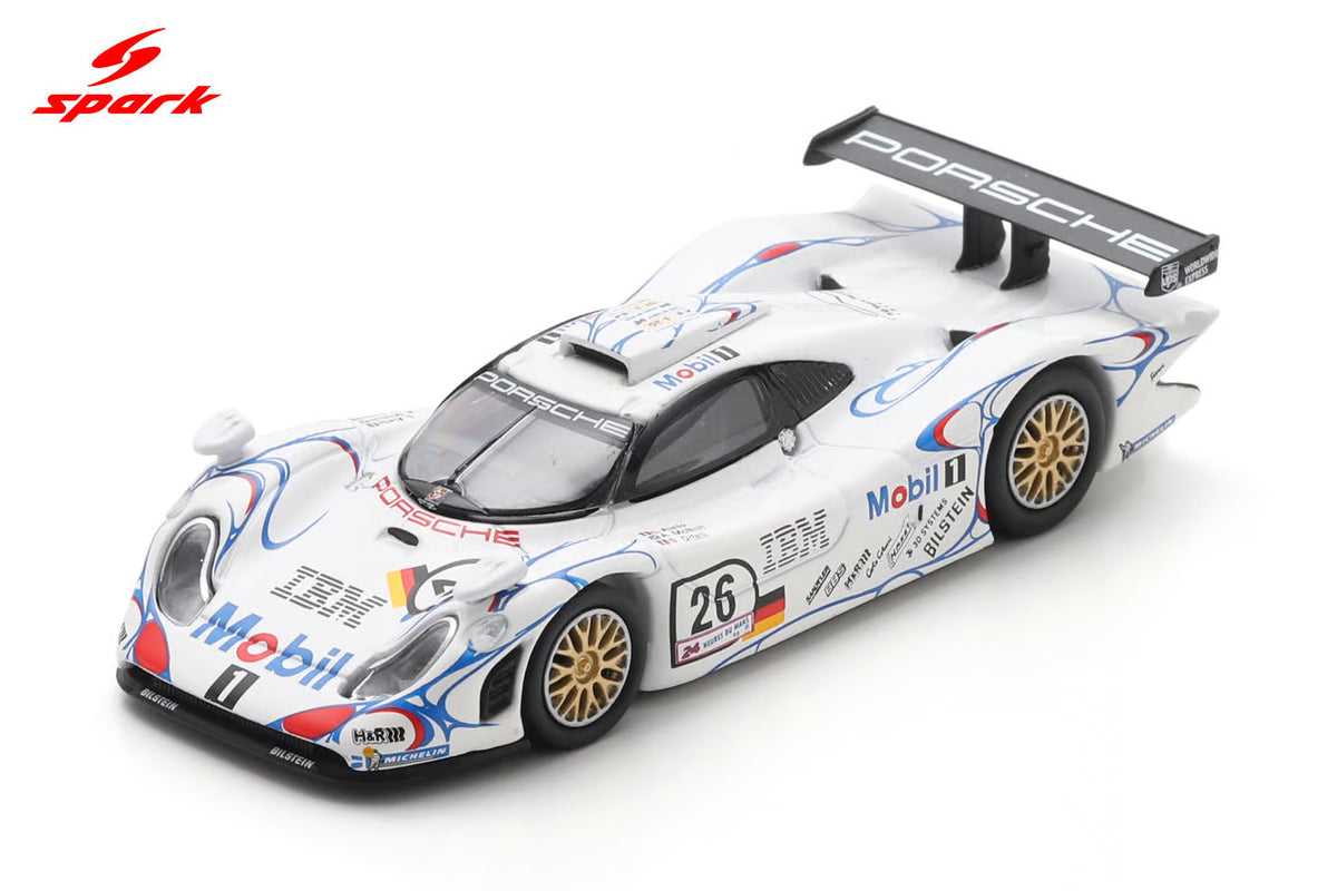 Sparky 1:64 Porsche 911 GT1-98 #26 McNish Aïello Ortelli Le Mans 1998 winner with display case.