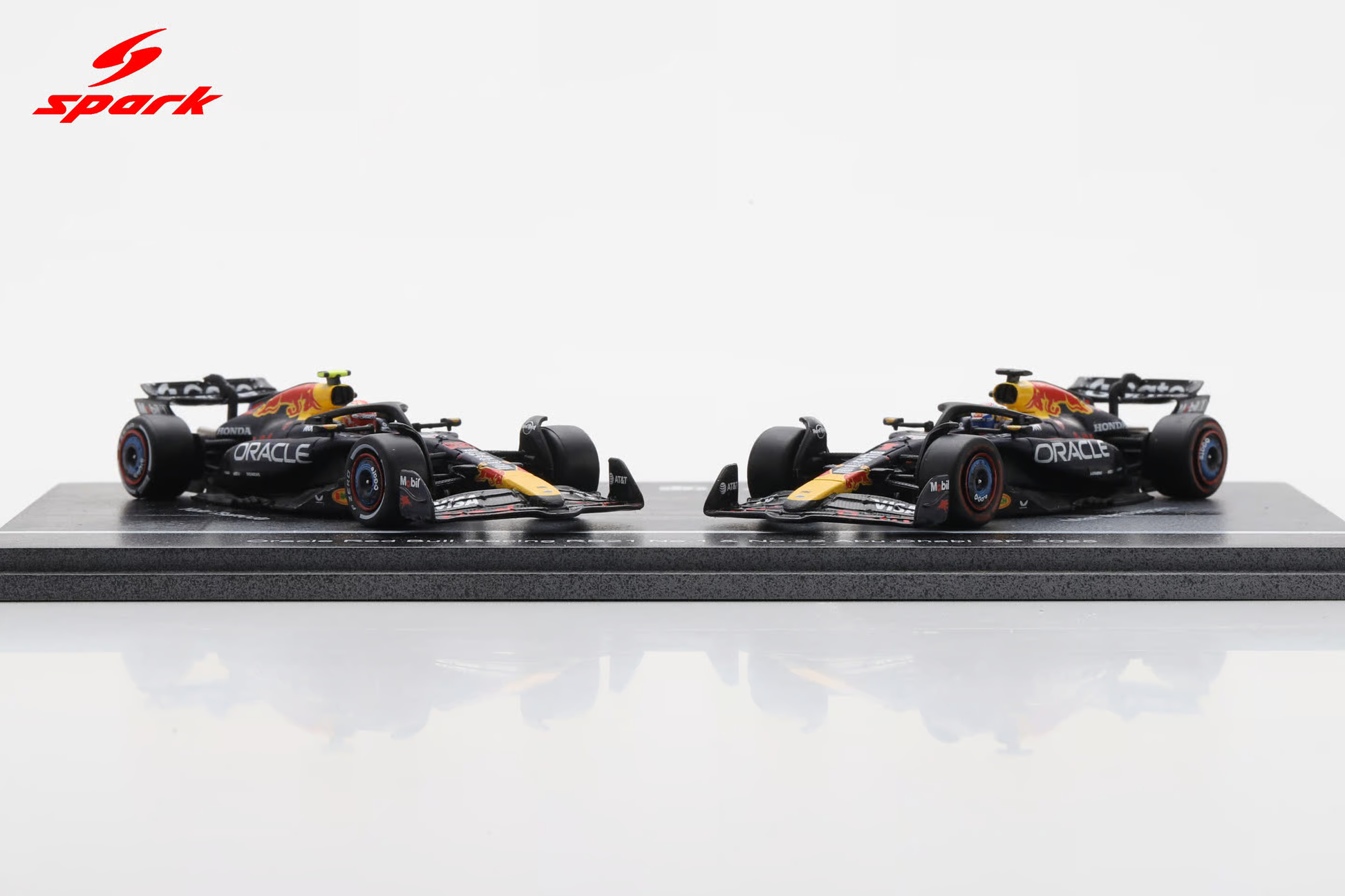 Sparky Oracle Red Bull Racing RB21 Max Verstappen and Yuki Tsunoda Abu Dhabi GP 2025.