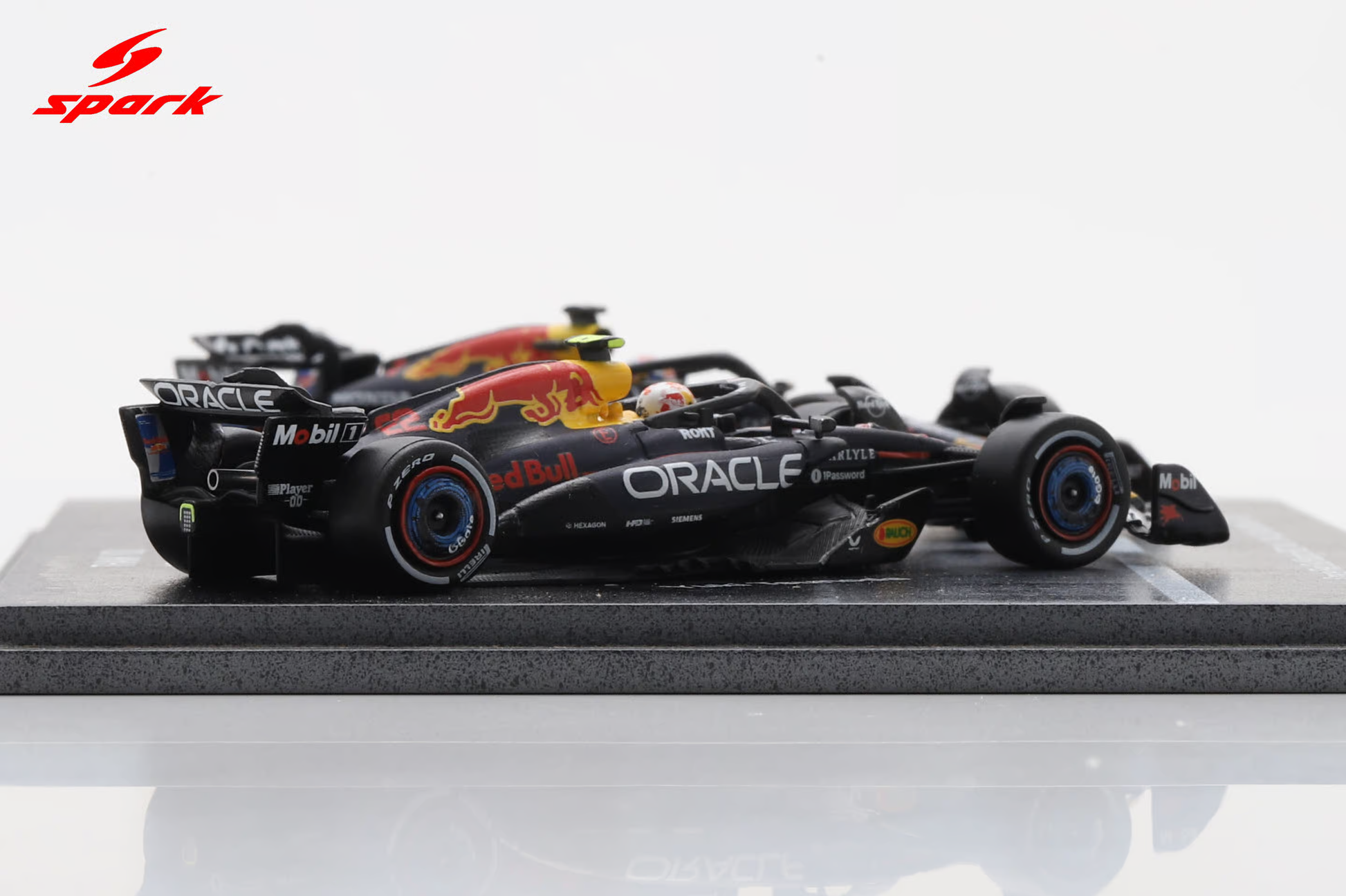 Sparky Oracle Red Bull Racing RB21 Max Verstappen and Yuki Tsunoda Abu Dhabi GP 2025.