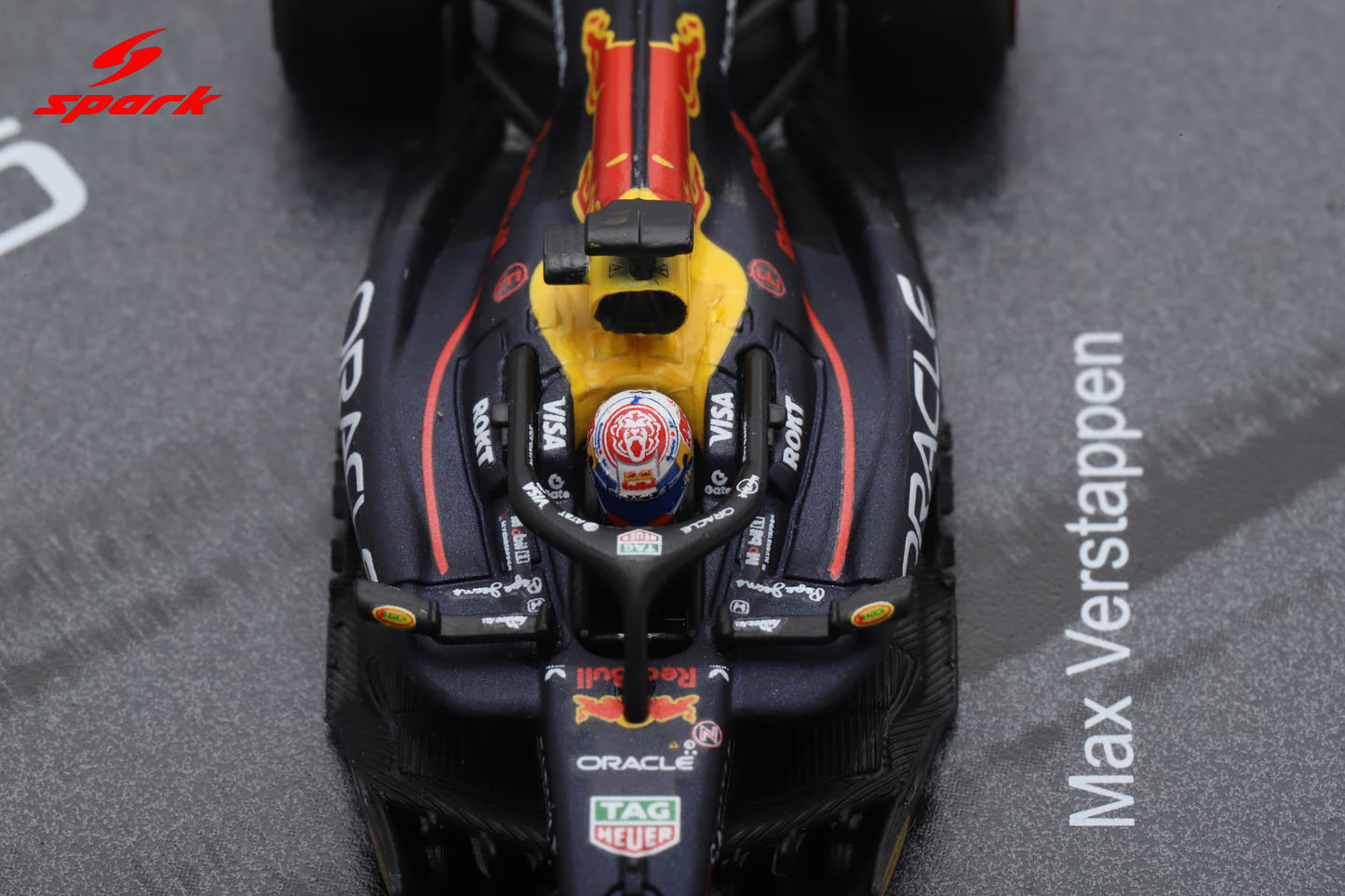 Sparky Oracle Red Bull Racing RB21 Max Verstappen and Yuki Tsunoda Abu Dhabi GP 2025.