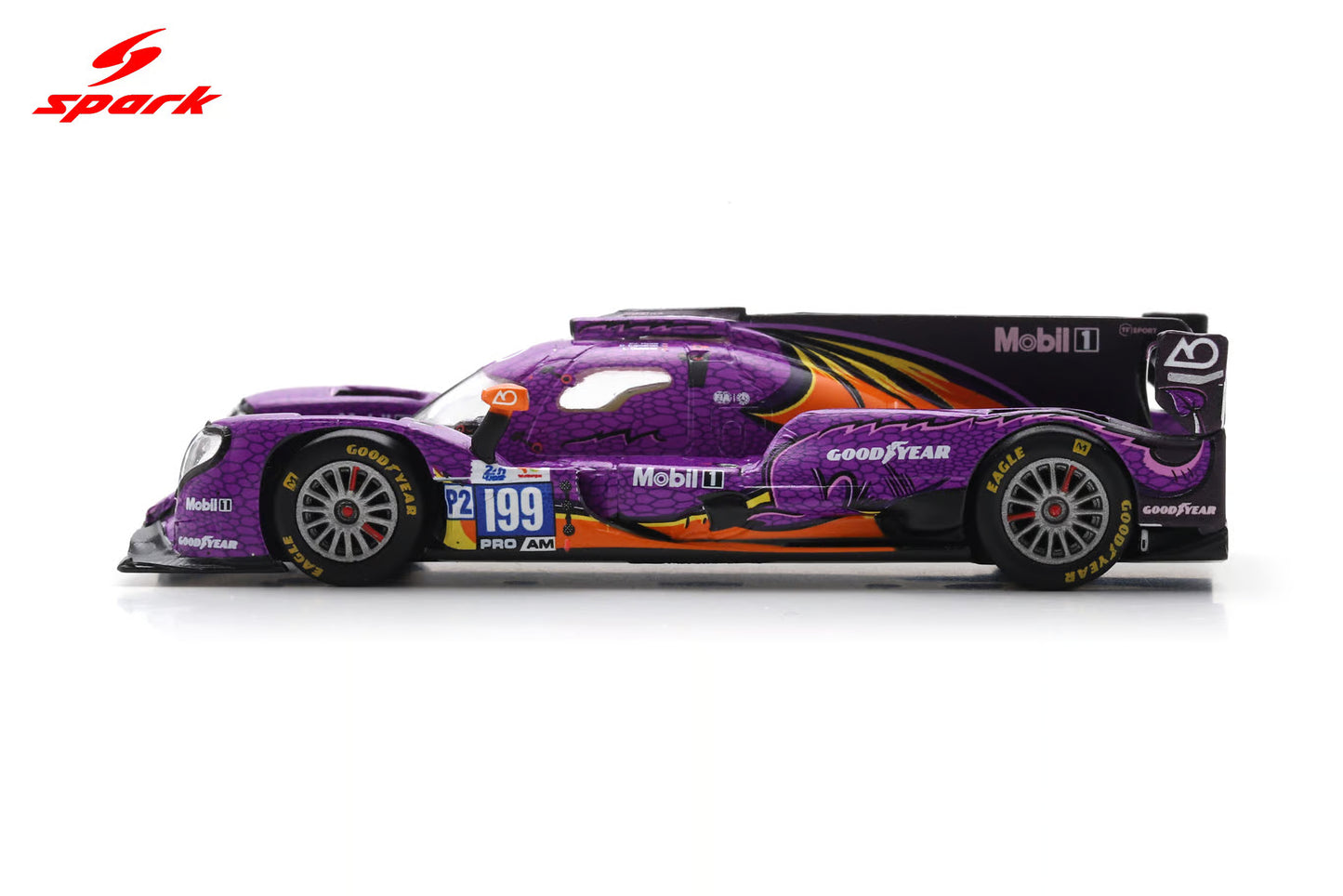 Sparky Oreca 07-Gibson No. 199 AO by TF Le Mans 2025 LMP2 class podium model.