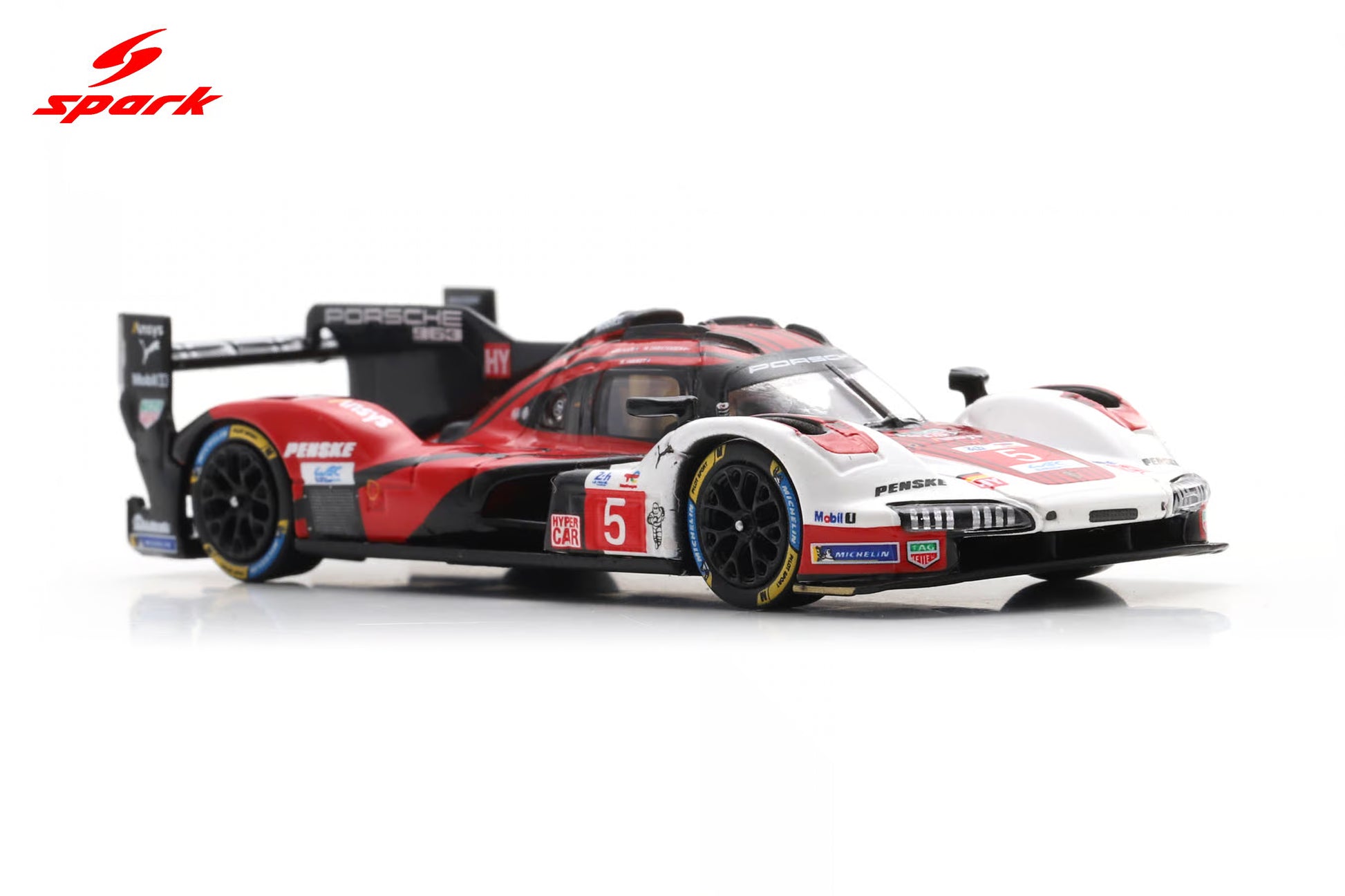 Sparky Porsche 963 No. 5 Porsche Penske Motorsport Le Mans 2025 in acrylic display case.