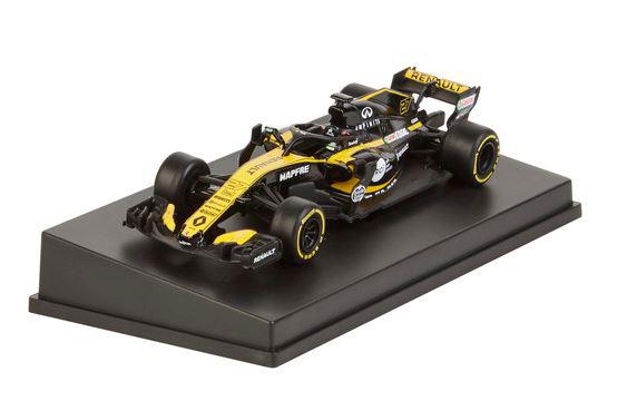 Sparky 1:64 Renault R.S. 18 Formula 1 car in its 2018 launch livery.