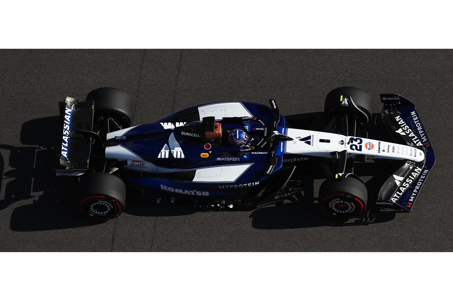 Sparky 1:64 Williams FW47 #23 Alexander Albon US GP 2025 Formula 1 die-cast model.