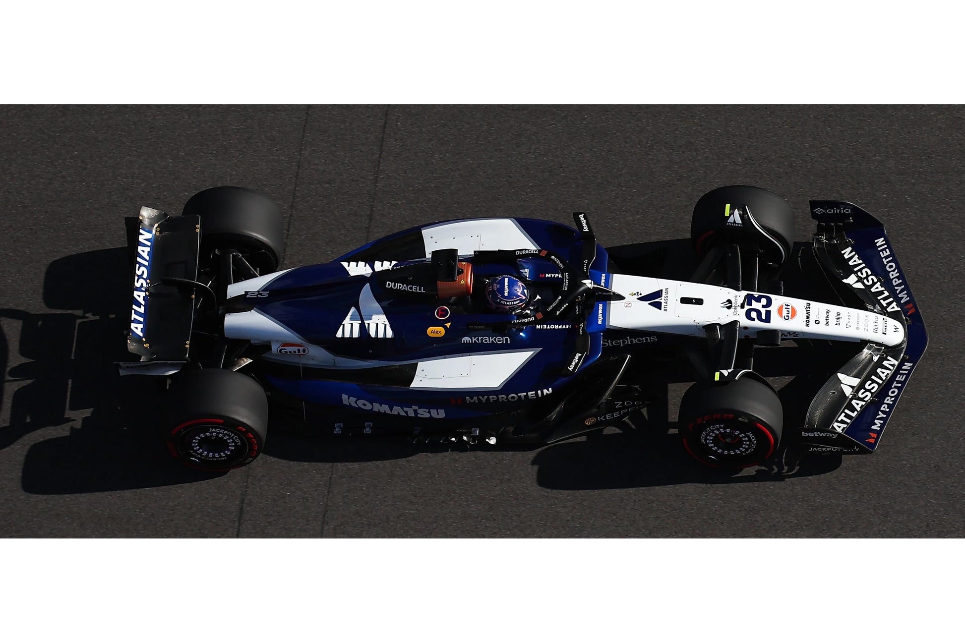 Sparky 1:64 Williams FW47 #23 Alexander Albon US GP 2025 Formula 1 die-cast model.