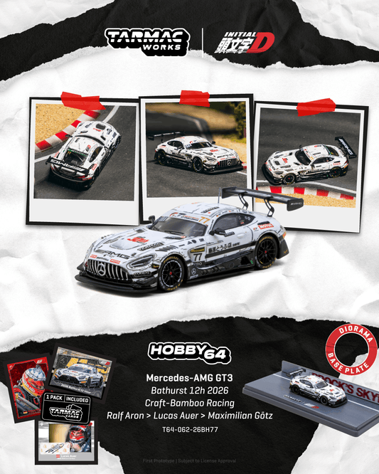 Tarmac Works Hobby64 Mercedes-AMG GT3 #77 Craft-Bamboo Racing Bathurst 12 Hour.