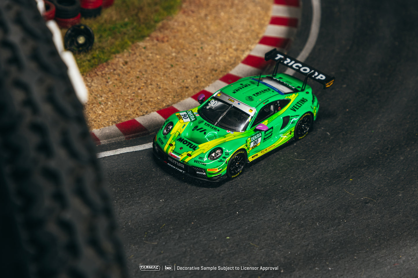 Tarmac Works Hobby64 Porsche 911 992 GT3 R Ayhancan Güven DTM Champion.