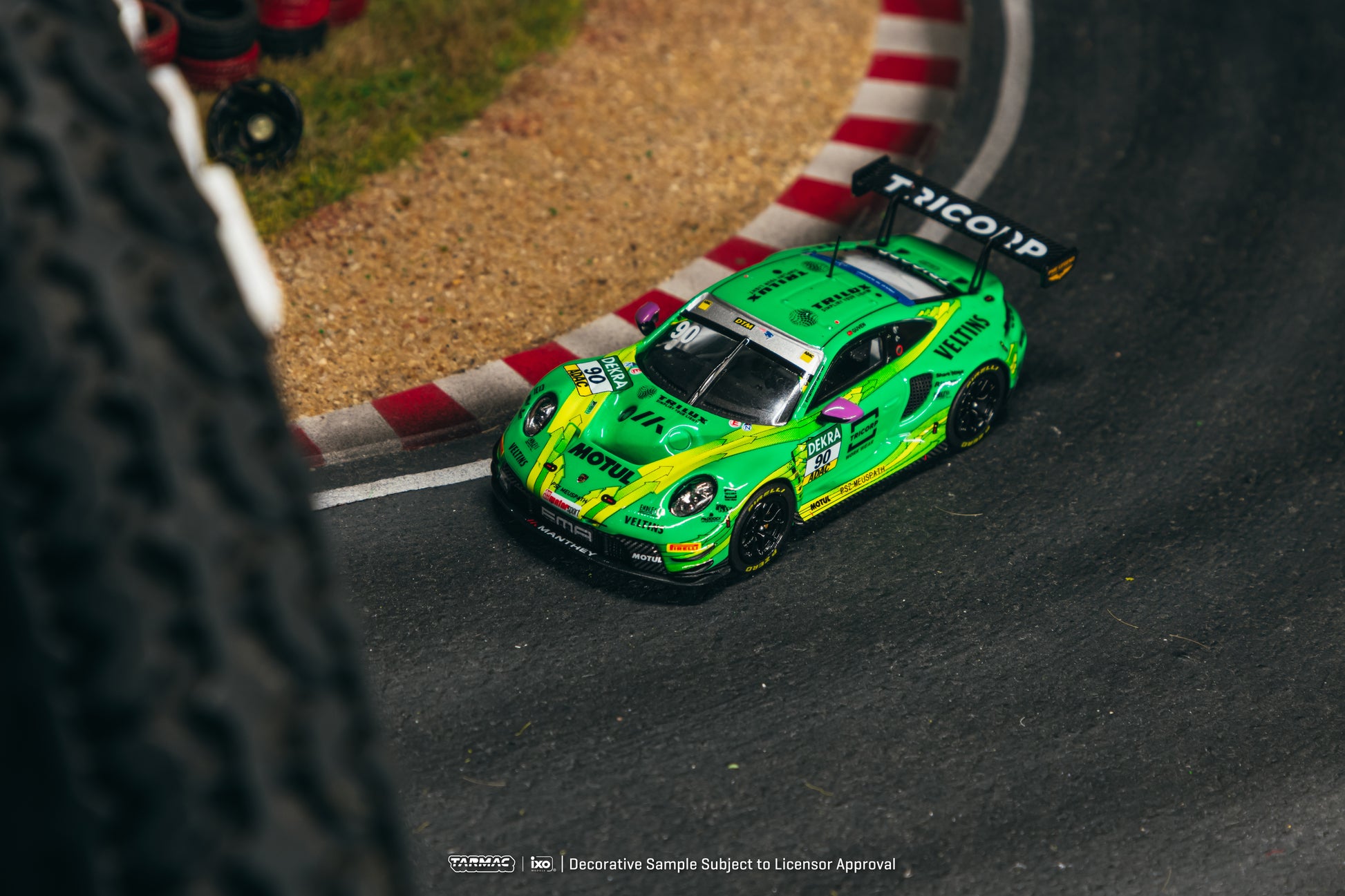 Tarmac Works Hobby64 Porsche 911 992 GT3 R Ayhancan Güven DTM Champion.