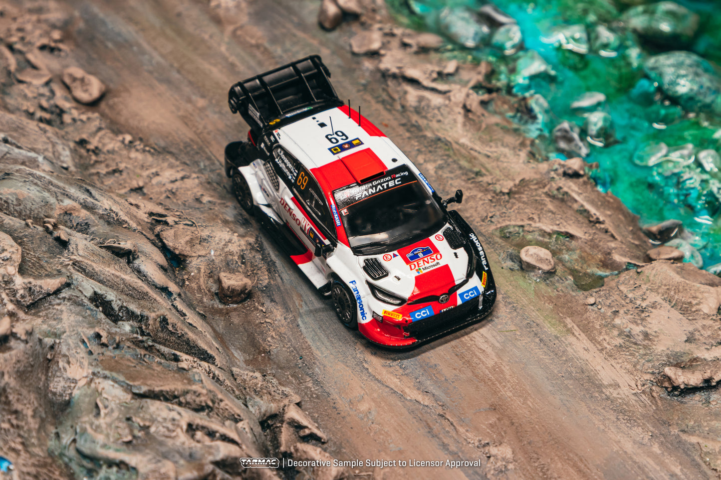 Tarmac Works Toyota GR Yaris Rally1 Hybrid #69 Central European Rally from the Hobby64 series. Top